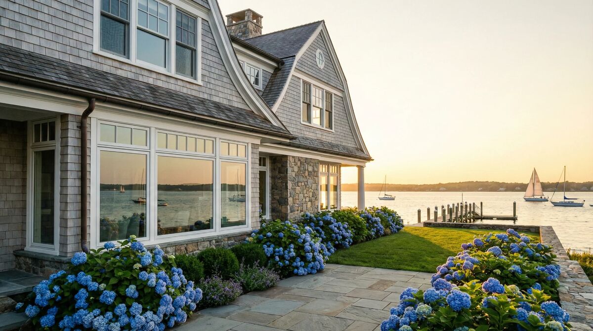 Waterfront home siding in Guilford